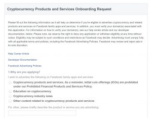 Facebook Unbans Cryptocurrency Ads Facebook Unbans Cryptocurrency Ads